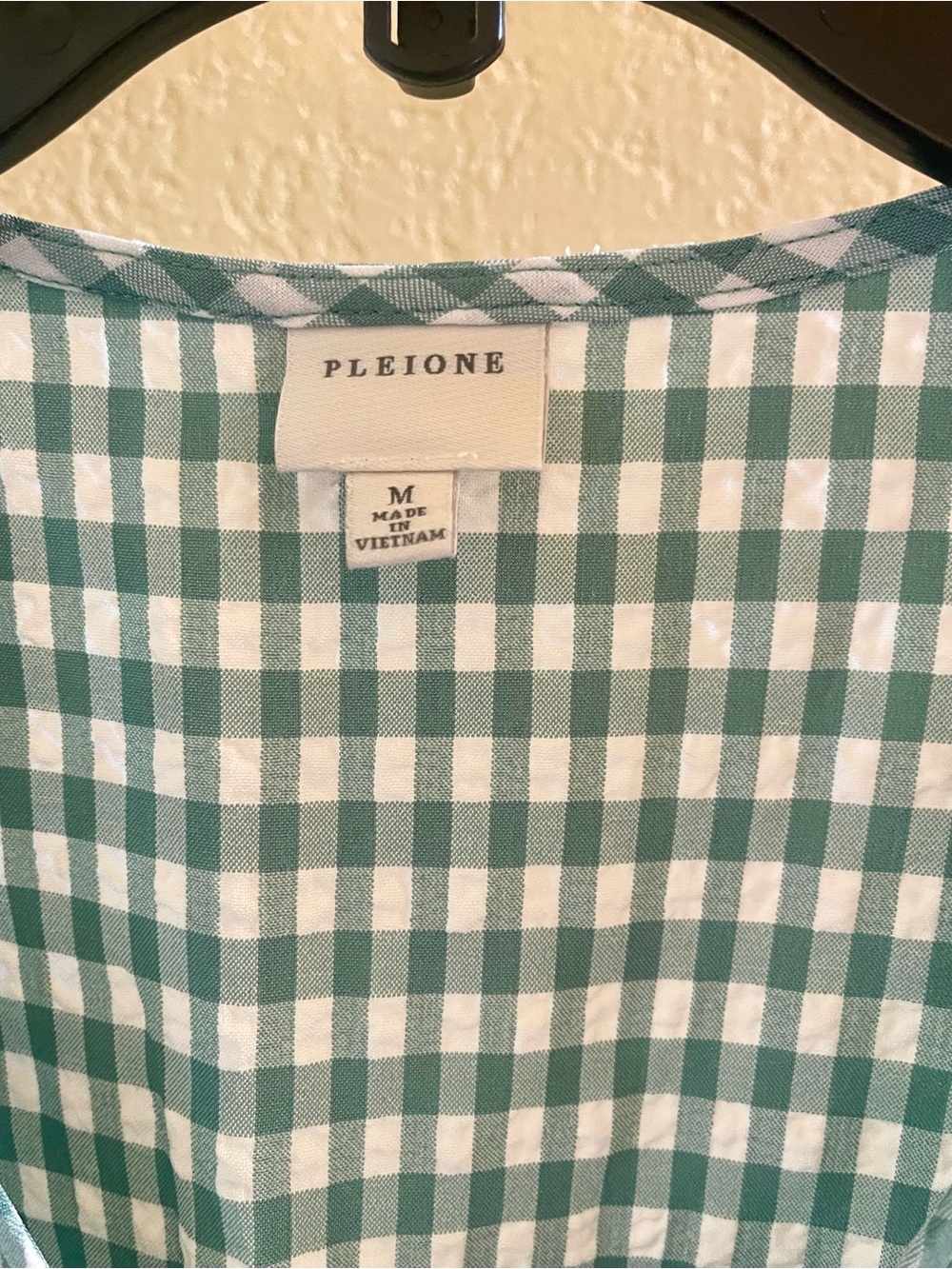 Pleione Blue and White Gingham Mini Dress - Picture 2 of 4